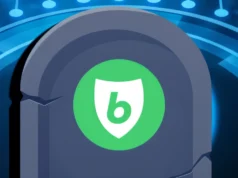 BulletVPN cierra abruptamente dejando sin servicio a usuarios con suscripciones de por vida Tumba digital con el logo de BulletVPN en el centro, representando el cierre del servicio o de suscripciones de por vida, sobre un fondo azul con circuitos tecnológicos.
