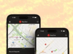 Google elimina app Red Dot para rastrear agentes de ICE tras presión gubernamental Dos teléfonos móviles muestran la interfaz de la aplicación “Red Dot”. Ambas pantallas presentan un mapa urbano con puntos rojos señalando ubicaciones específicas. En la pantalla de la izquierda, bajo el mapa aparece una sección titulada “Recent Reports” con un reporte en Woodman / Burbank, Los Ángeles, registrado hace 24 minutos. La pantalla de la derecha muestra un mapa centrado en Wilshire con varios puntos rojos destacados.